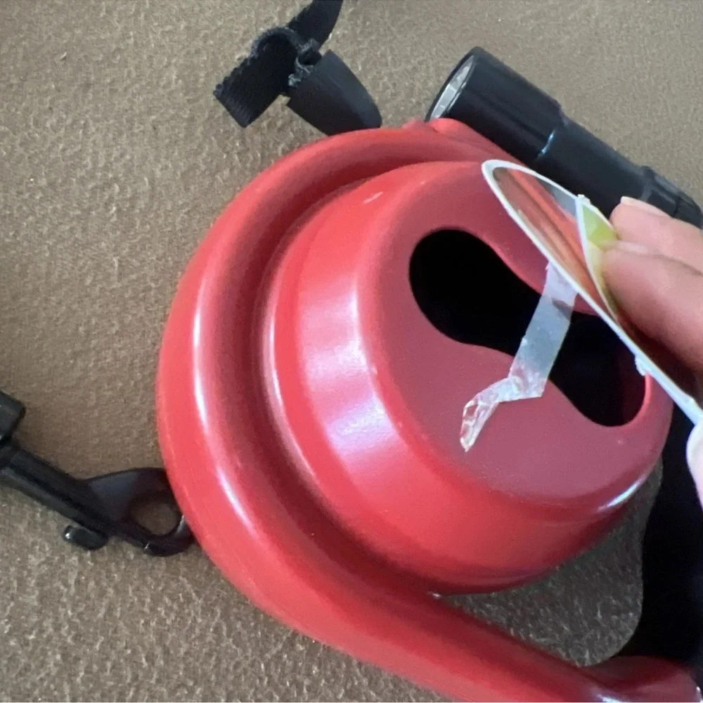 Red Retractable Dog Leash with Flashlight